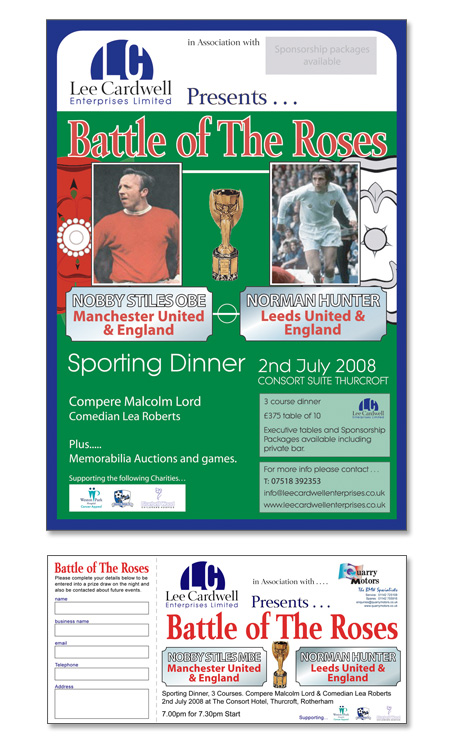 Lee Cardwell A5 Event Flyers and Tickets 2008