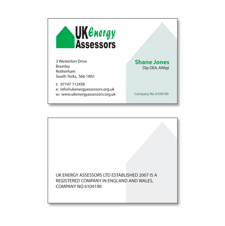 UK Energy Assessors Business Cards